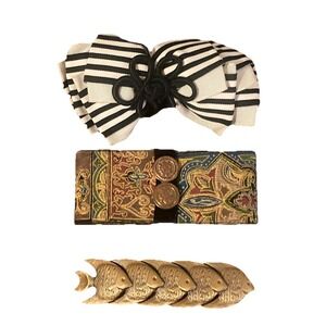 Vintage Hair Sweep Accessories Barrettes Clips Lot Of 3 Unique 1 Made in France